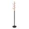 Honey Can Do Black & Natural Wood Modern Freestanding Coat Tree Stand